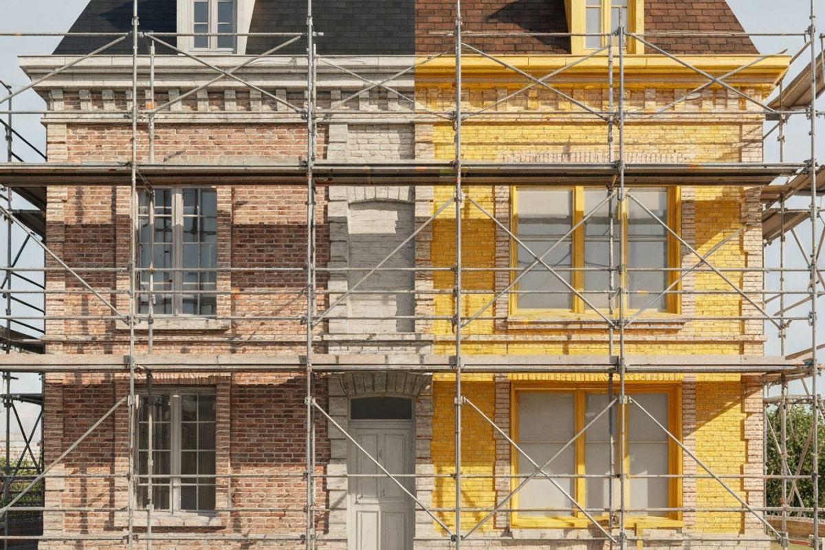 Peinture extérieure façade à Fenouillet