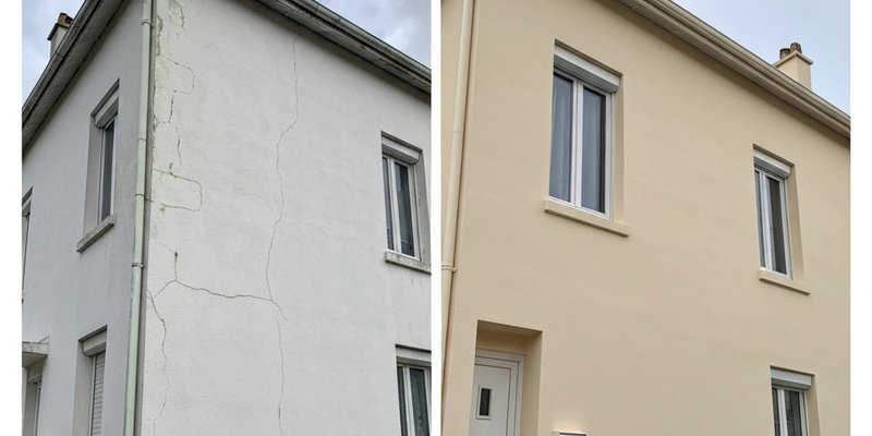 Ravalement façade maison individuelle à Aucamville